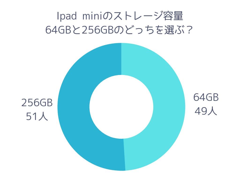 iPad miniのストレージ容量は64GBと256GBのどちらを選ぶのか？アンケート結果